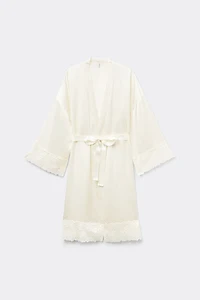 Pretty Flowers Silk Kimono
