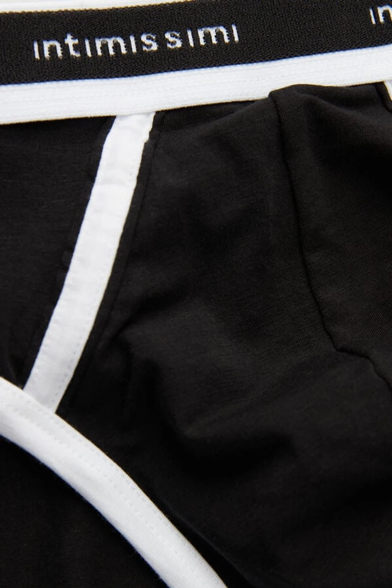Natural Fresh Cotton Briefs with Logo