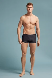 Plain Square-Cut Swim Trunks
