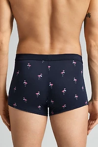 Flamingo Print Natural Fresh Cotton Boxers