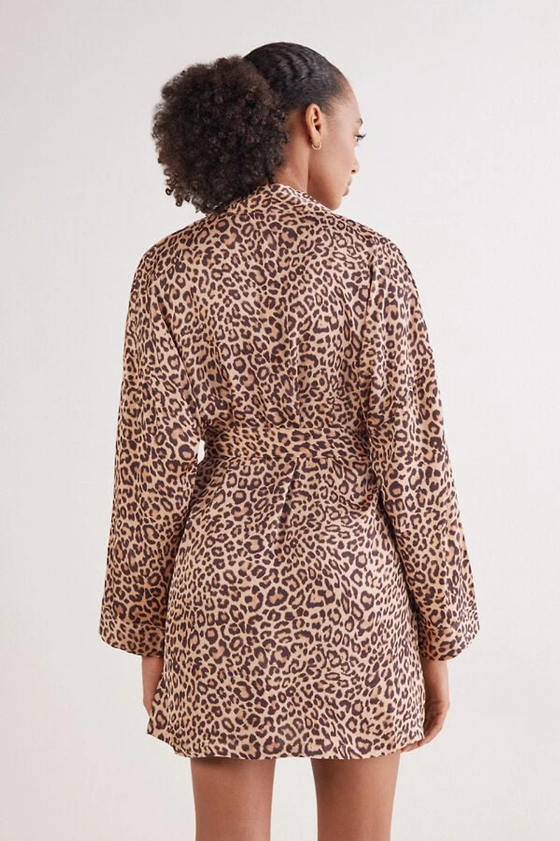 Pretty Savage Viscose Satin Kimono