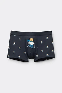 Ski Bear Print Superior Cotton Boxers