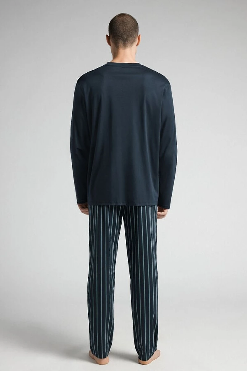 Printed Premium Mercerized Cotton Full Length Pajamas