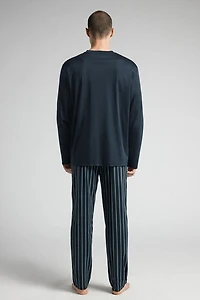 Printed Premium Mercerized Cotton Full Length Pajamas