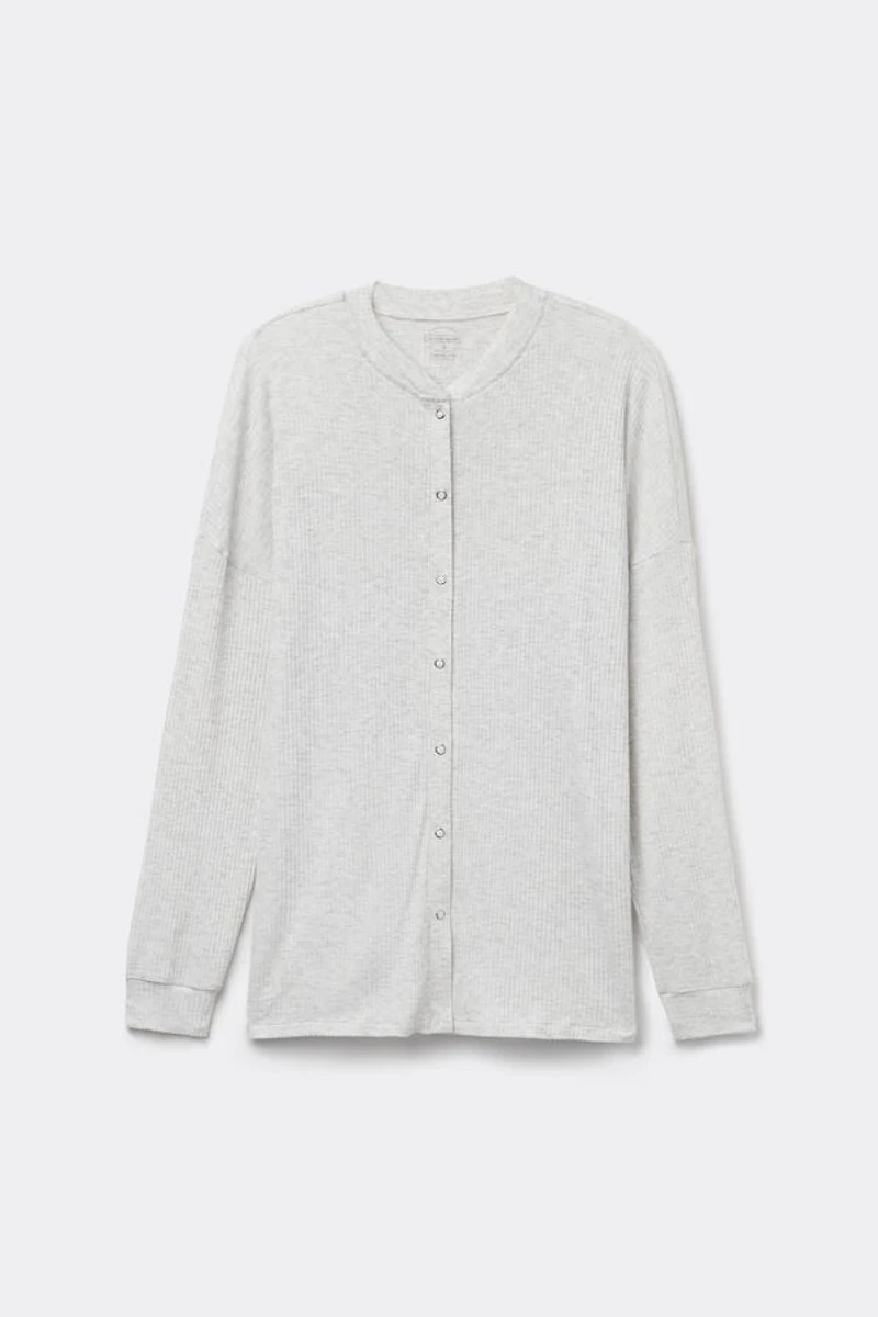 Chic Comfort Long Sleeve Modal Button-Up Top