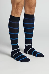 Patterned Lisle Cotton Knee Socks