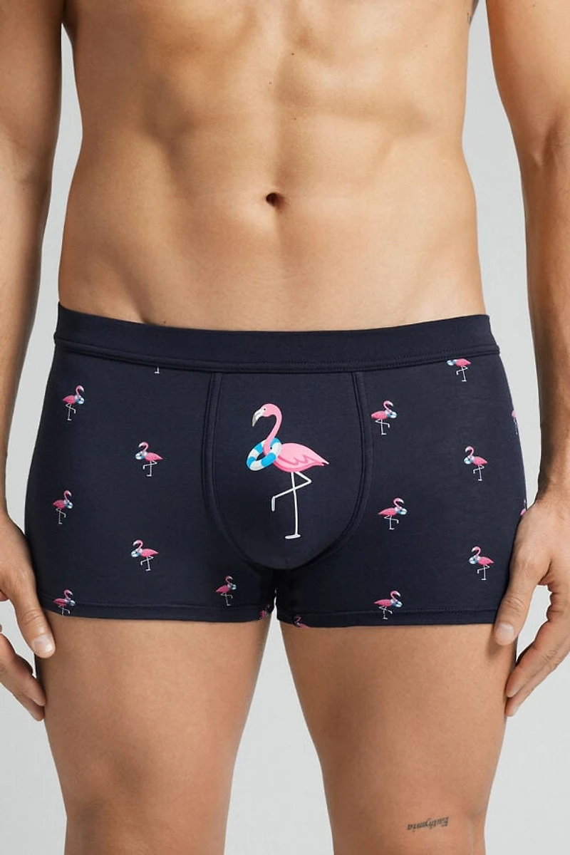 Flamingo Print Natural Fresh Cotton Boxers