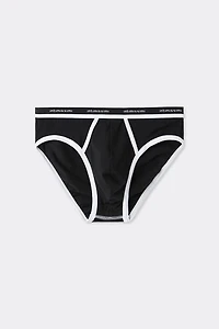 Natural Fresh Cotton Briefs with Logo