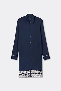 Pretty Flower Open Front Nightshirt