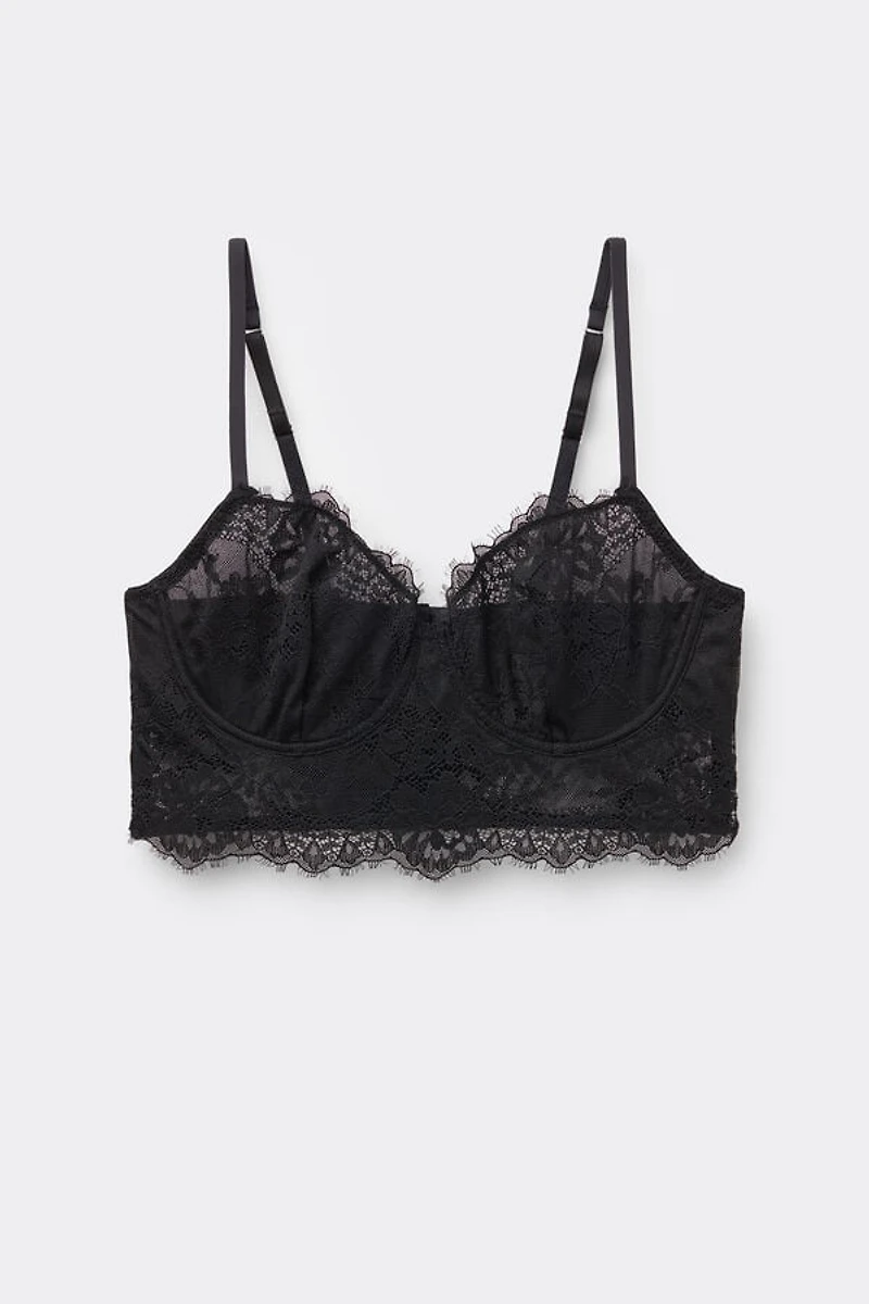 Sheer Glamour Balconette Bustier