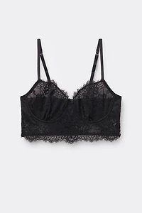 Sheer Glamour Balconette Bustier
