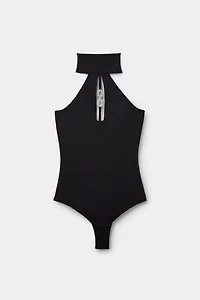 the Star of Show High Collar Modal Bodysuit