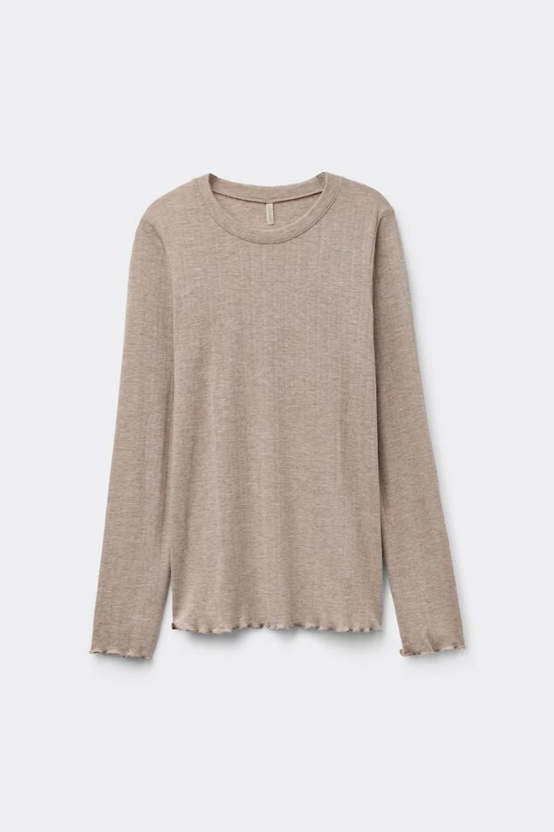 Luxyury Softness Long Sleeve Modal Top with Cashmere