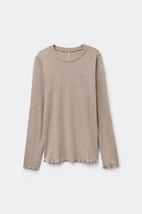 Luxyury Softness Long Sleeve Modal Top with Cashmere