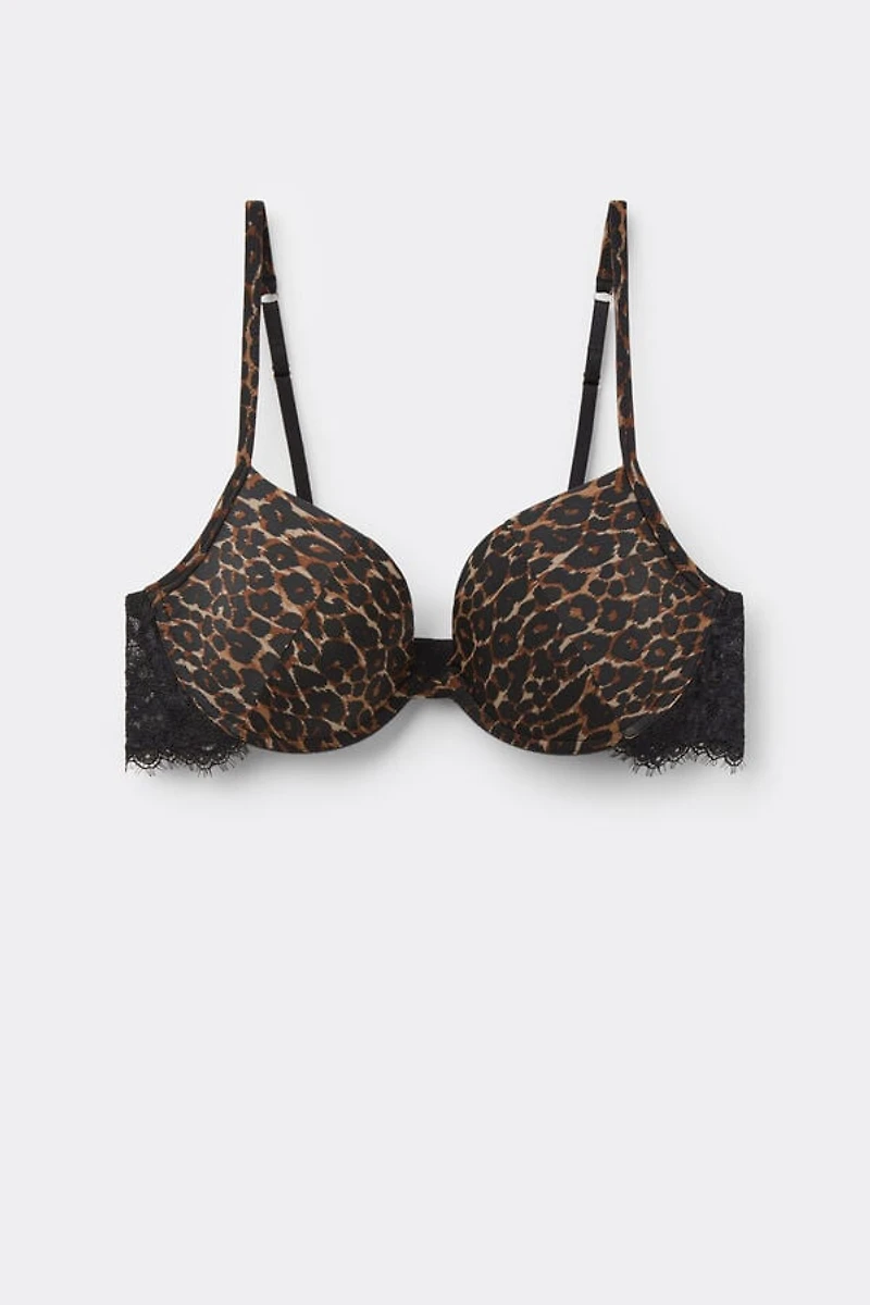 Sensual Attitude Animal Print Bellissima Push-Up Bra