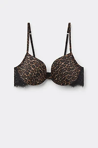 Sensual Attitude Animal Print Bellissima Push-Up Bra