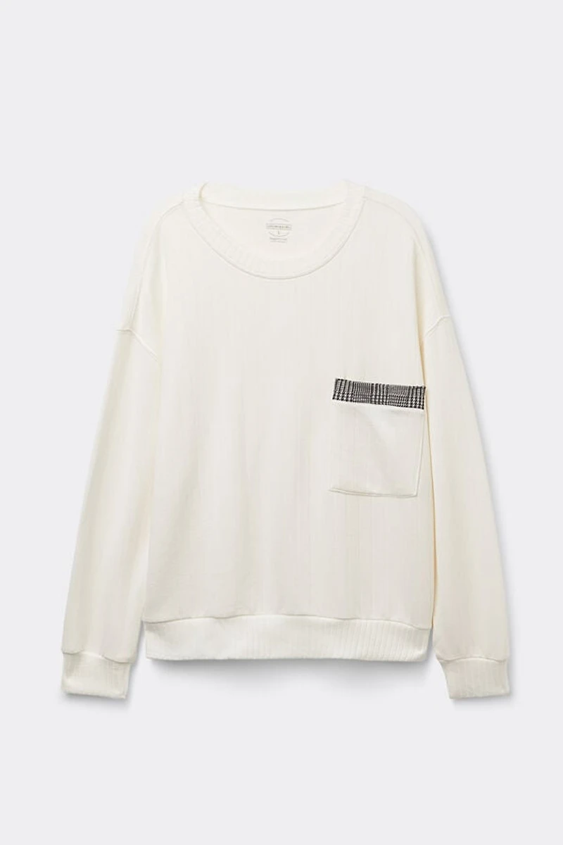 Royal Elegance Long Sleeve Ribbed Top