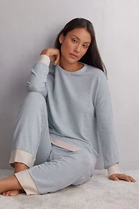 Cold Winter Night Long Sleeve Top Modal with Wool