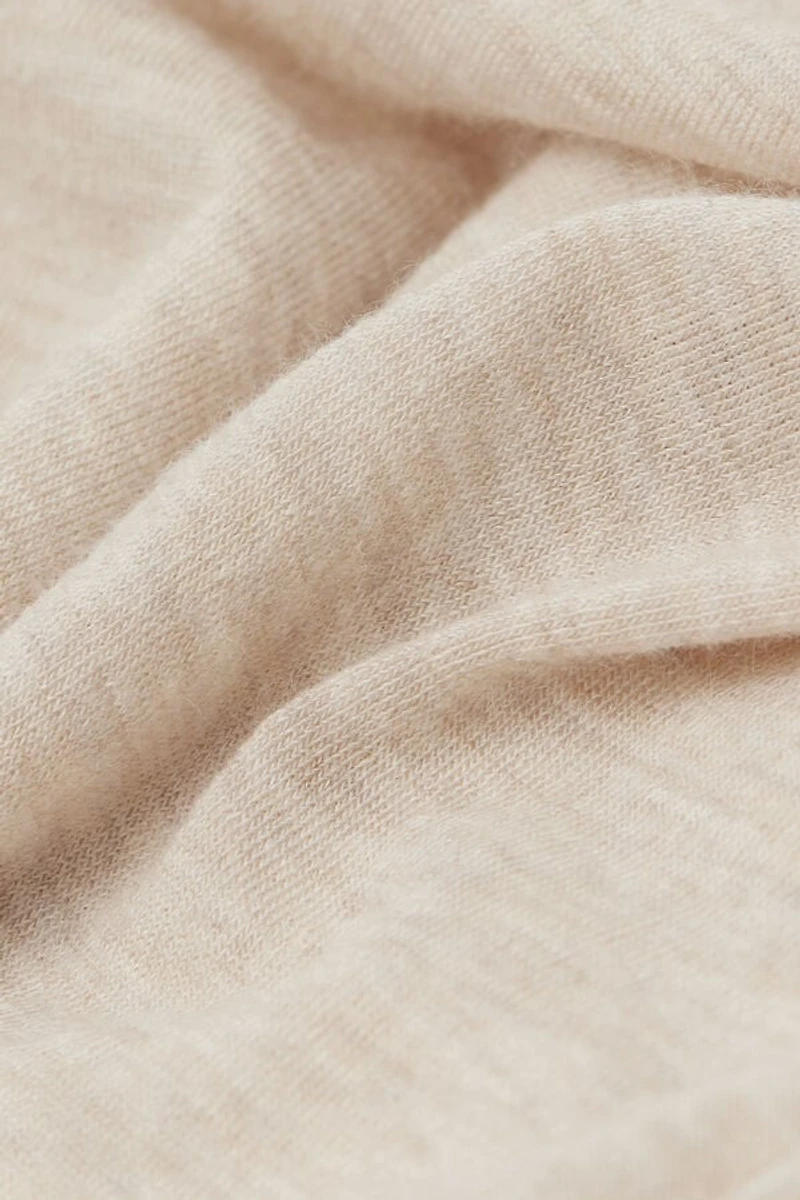 Modal Cashmere Ultralight Wide-Shoulder Top