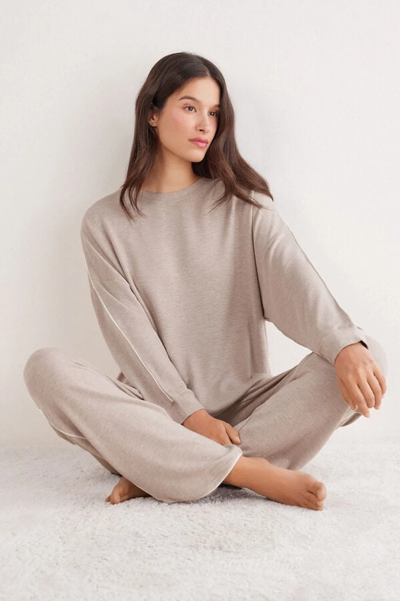 Midnight Spell Full Length Modal Pajamas with Wool