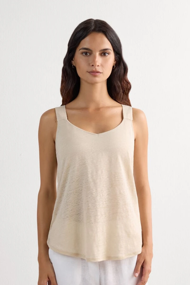 The Pure Linen Tank Top