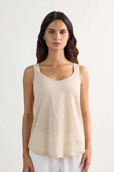The Pure Linen Tank Top