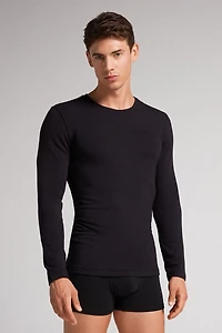 Long-Sleeve Modal-Cashmere Top