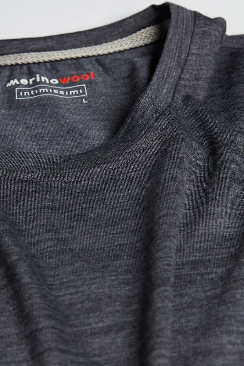 Long-sleeve Crew-Neck Merino-Wool Top