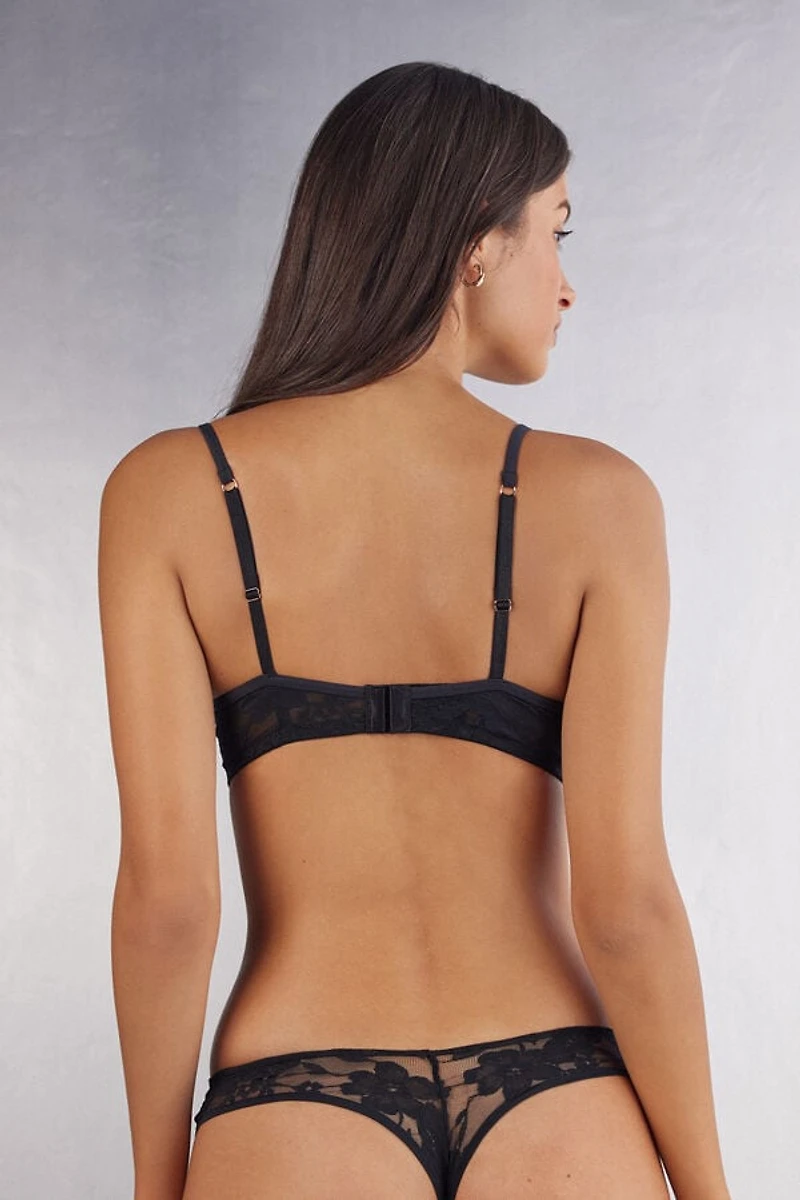 The Art of Romance Padded Lace Balconette Bra