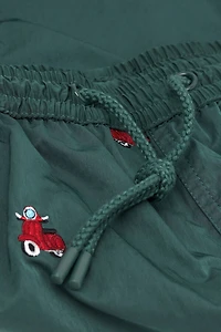 Embroidered Scooter Swim Trunks