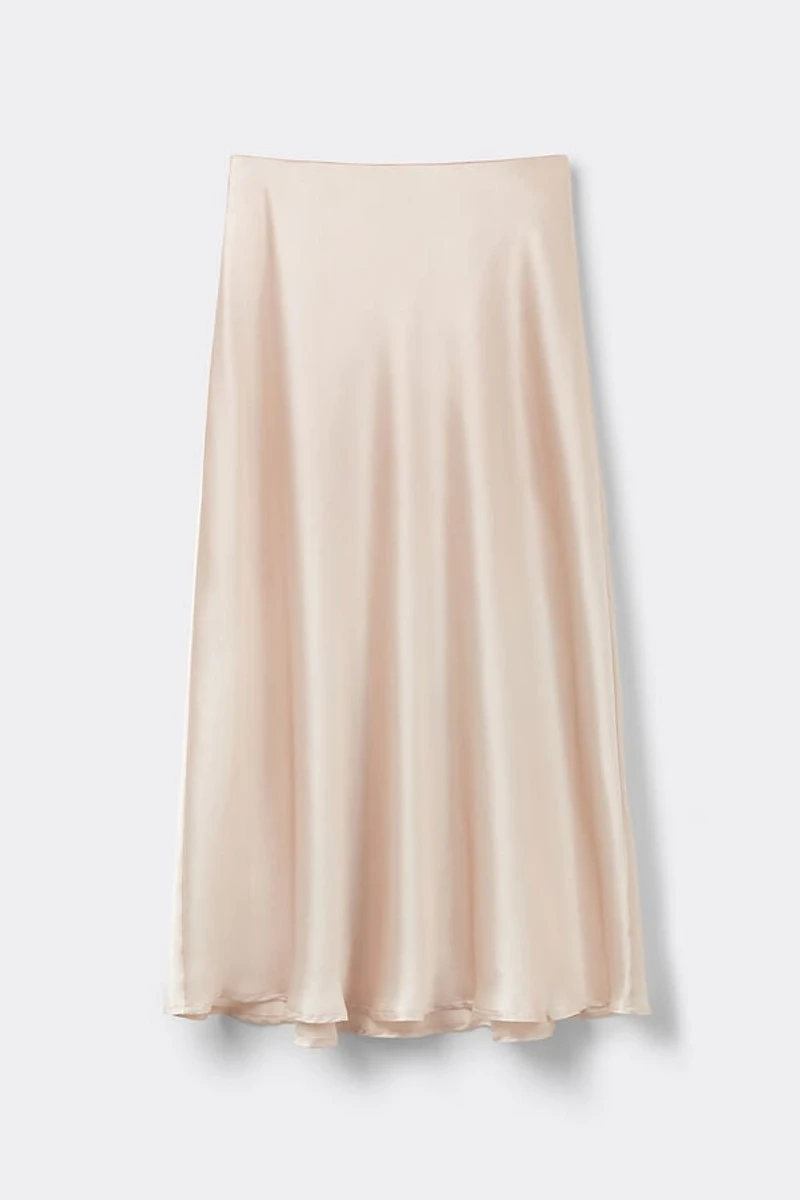 Silk Midi Skirt