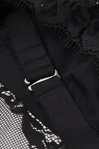 Glimmer of Pleasure Long Sleeve Lace Bodysuit