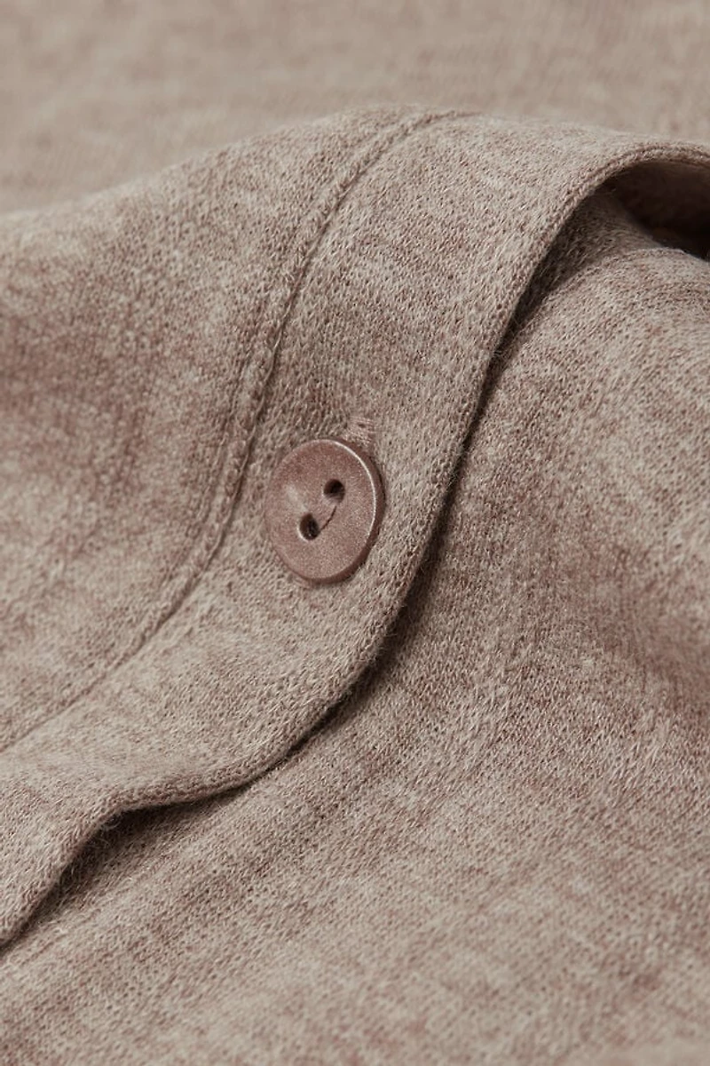 Luxyury Softness Button Up Modal Top with Cashmere