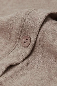 Luxyury Softness Button Up Modal Top with Cashmere