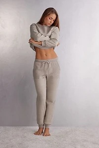 Soft Chevron Cuffed Pants