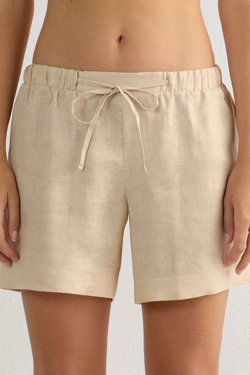 The Pure Linen Shorts Fabric