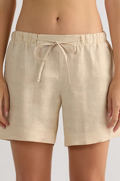 The Pure Linen Shorts Fabric