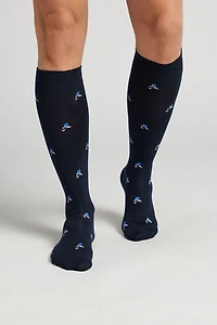 Sonic Print Cotton Knee Socks
