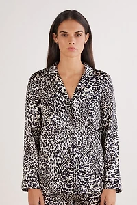 A Moment of Glamour Long Sleeve Silk Top