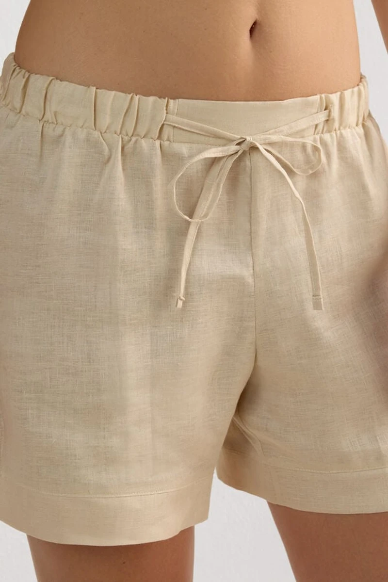 The Pure Linen Shorts Fabric