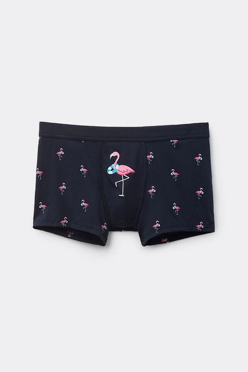 Flamingo Print Natural Fresh Cotton Boxers