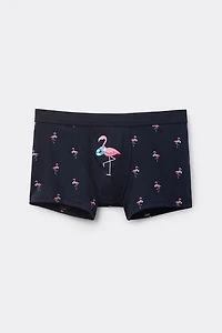 Flamingo Print Natural Fresh Cotton Boxers