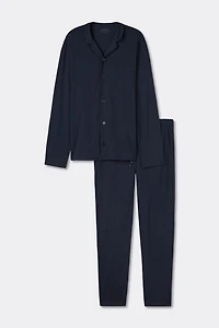 Button Front Full Length Pajamas Superior Cotton