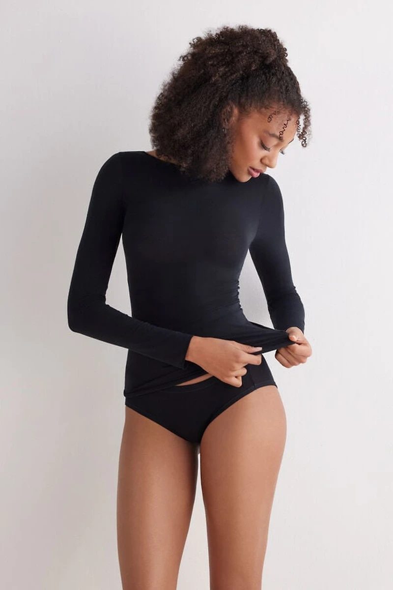 Ultralight Cotton Bateau Neck Top