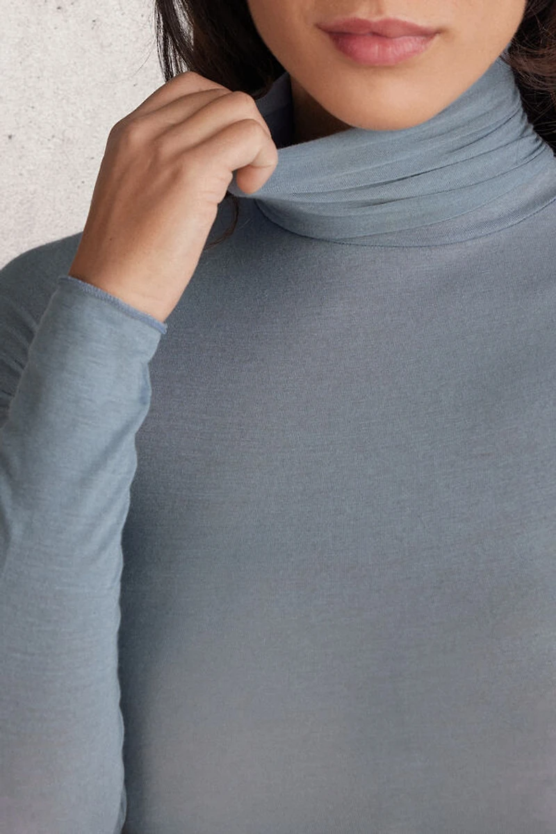 Modal Cashmere Ultralight High-Neck Top