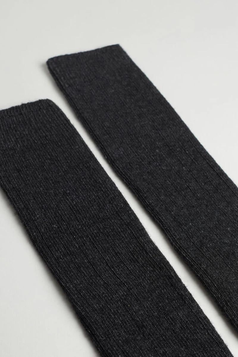Long Ribbed Socks Cashmere and Wool