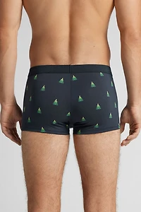 Plush Penguin and Christmas Tree Superior Cotton Boxers