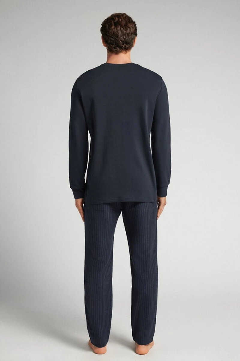Pinstripe Cotton Full Length Pajamas