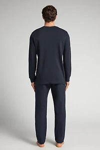 Pinstripe Cotton Full Length Pajamas