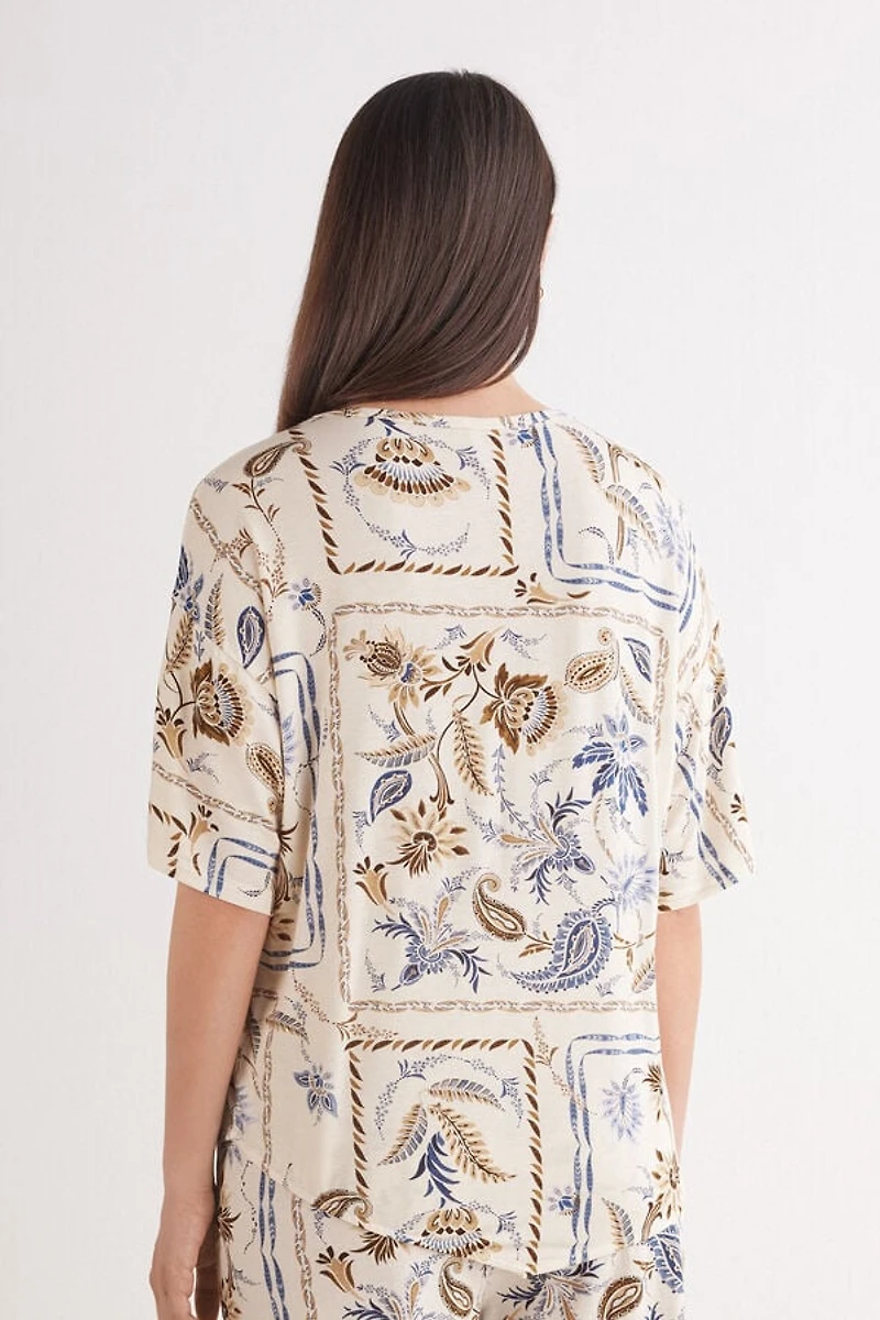 Italian Riviera Fresh Bamboo Short Sleeve Top